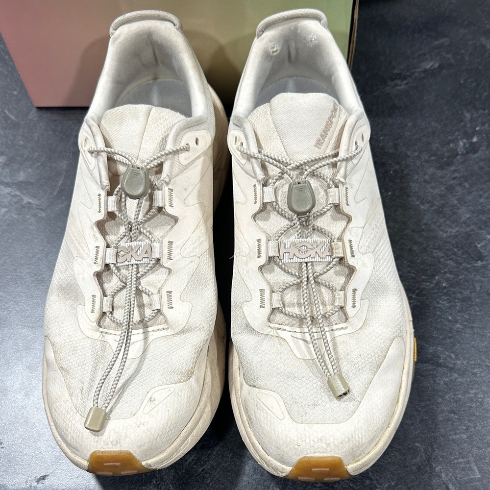 Hoka Women's Athletic Sneakers in Off-White with Gum Accents